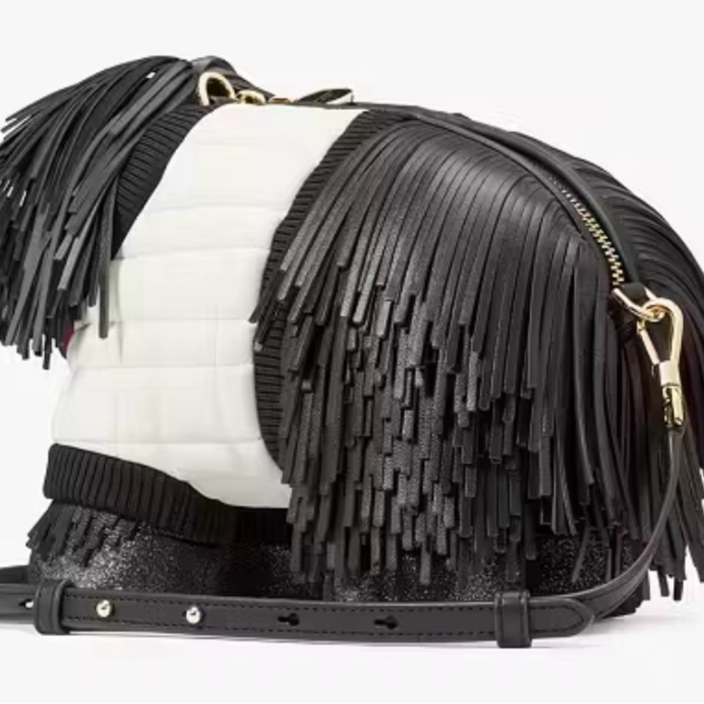 Kate Spade Shaggy Fringed 3d Dog Crossbody. NWT and dust bag. - Picture 2 of 8